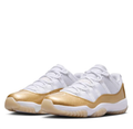 Air Jordan 11 Low Sneakers in White and Metallic Gold