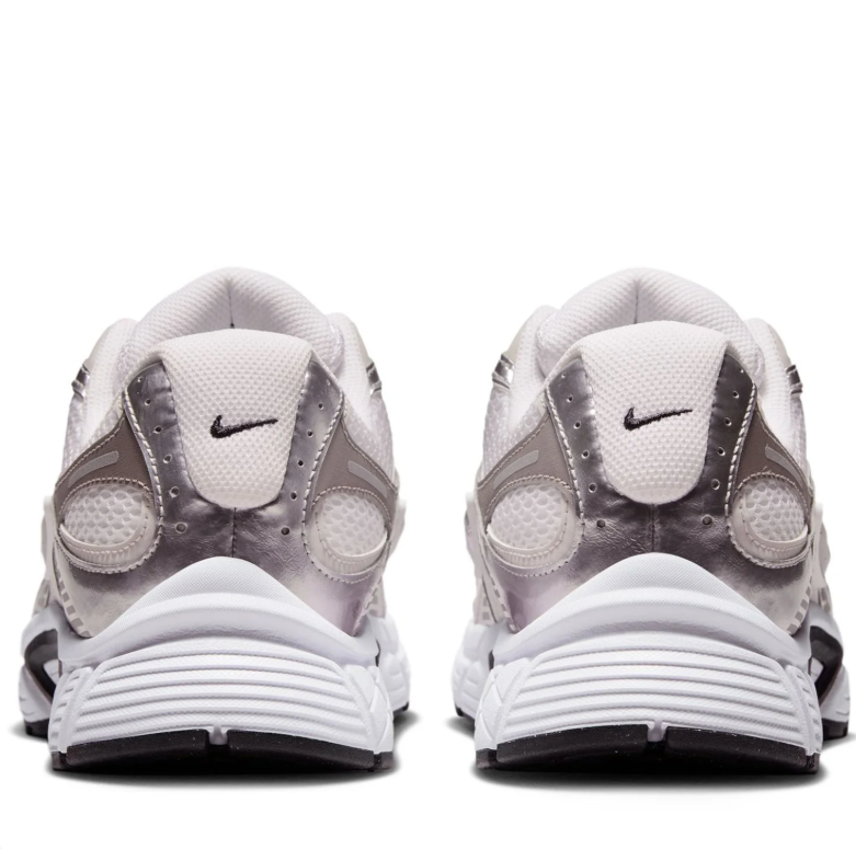 Nike Sneakers in White and Metallic Silver with Black Accents