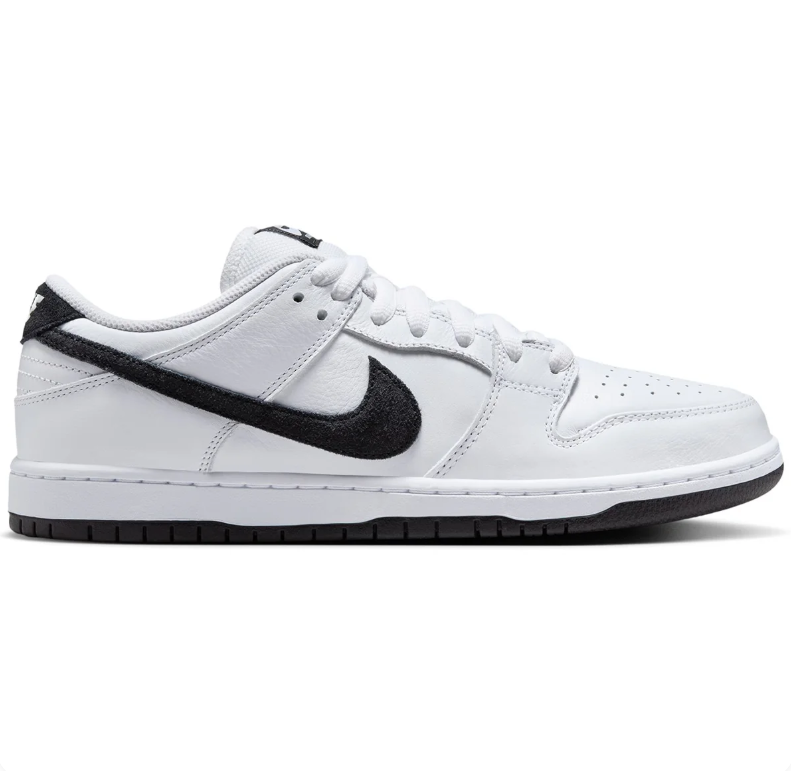 Nike SB Dunk Low Pro Sneakers in White and Black