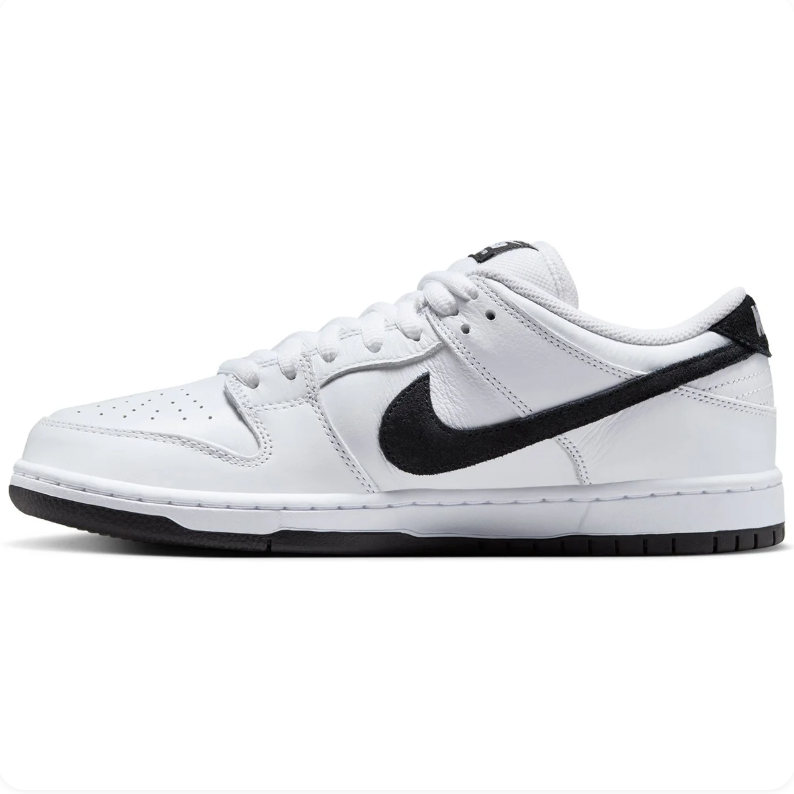Nike SB Dunk Low Pro Sneakers in White and Black