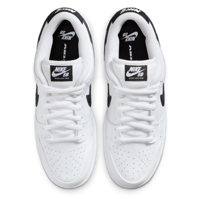 Nike SB Dunk Low Pro Sneakers in White and Black