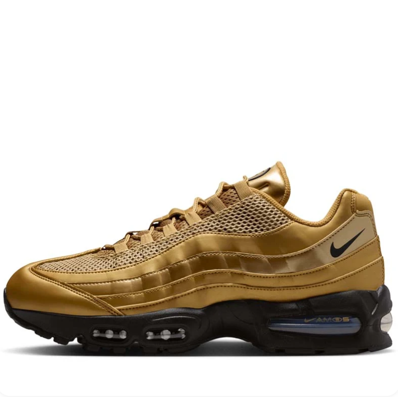 Nike Air Max 95 Sneakers in Metallic Gold and Black