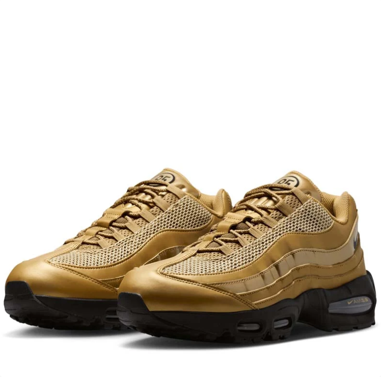 Nike Air Max 95 Sneakers in Metallic Gold and Black