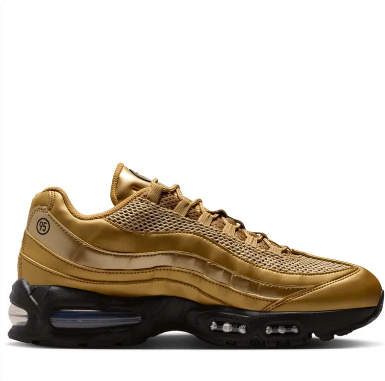 Nike Air Max 95 Sneakers in Metallic Gold and Black