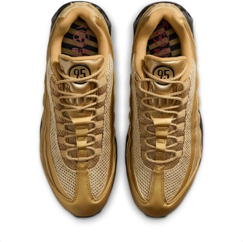 Nike Air Max 95 Sneakers in Metallic Gold and Black