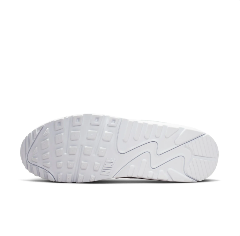 Nike Air Max 90 Sneakers in White with Dark Grey Swooshes