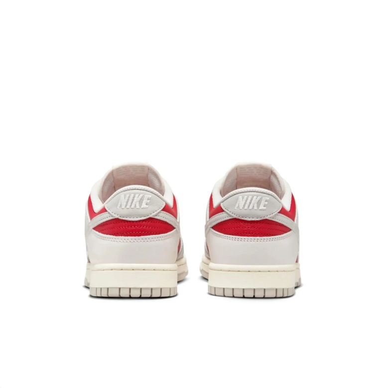 Nike Dunk Low Sneakers in Light Grey, White and Red