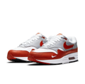 Nike Air Max 1 Sneakers in White, Light Grey and Rust Red