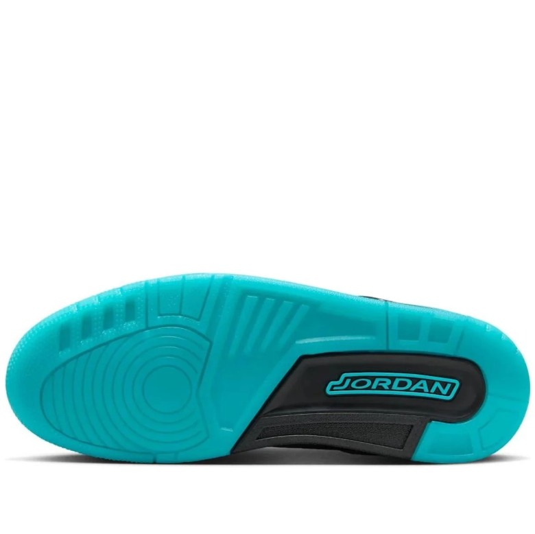 Air Jordan Spizike Low Sneakers in Black and Turquoise with Elephant Print