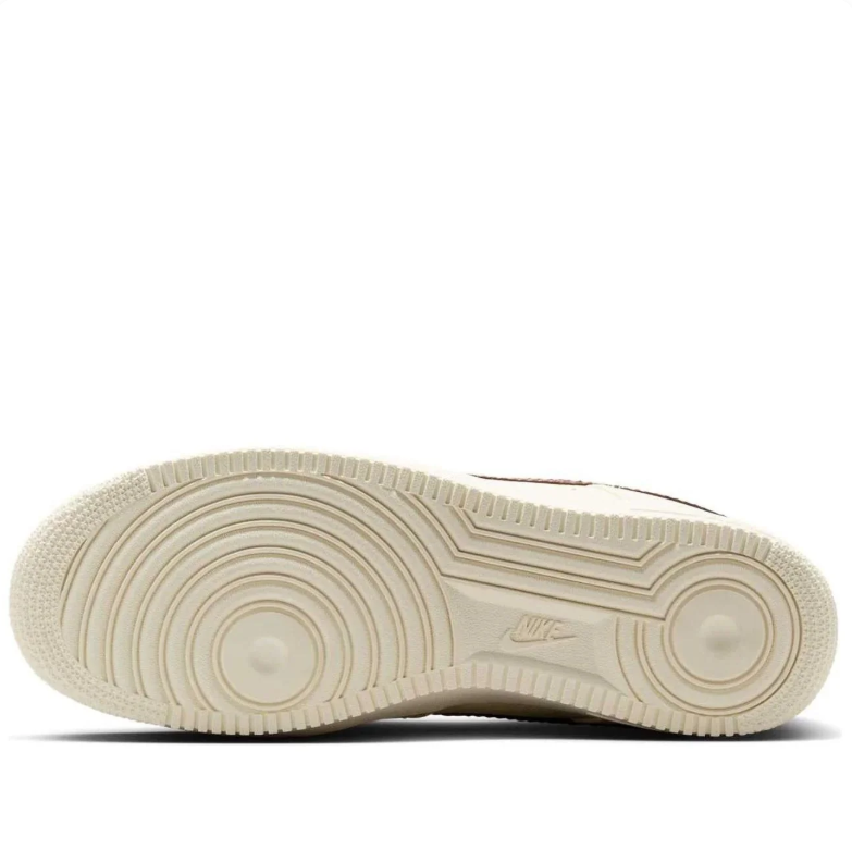 Nike Air Force 1 Low Sneakers in Cream and Dark Brown