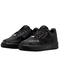 Nike Air Force 1 Low Sneakers in Black with Snakeskin-Pattern Detailing