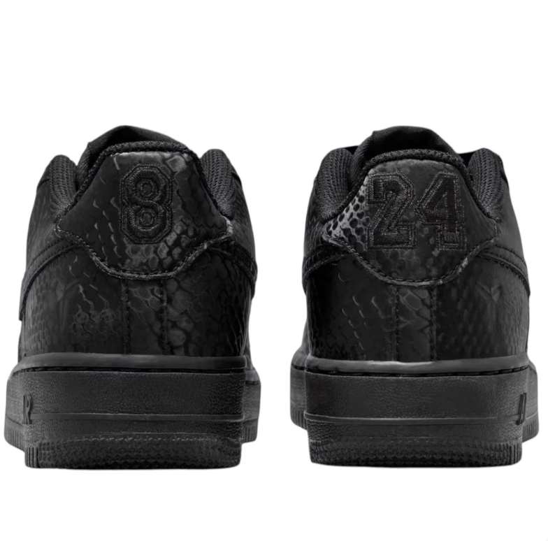 Nike Air Force 1 Low Sneakers in Black with Snakeskin-Pattern Detailing