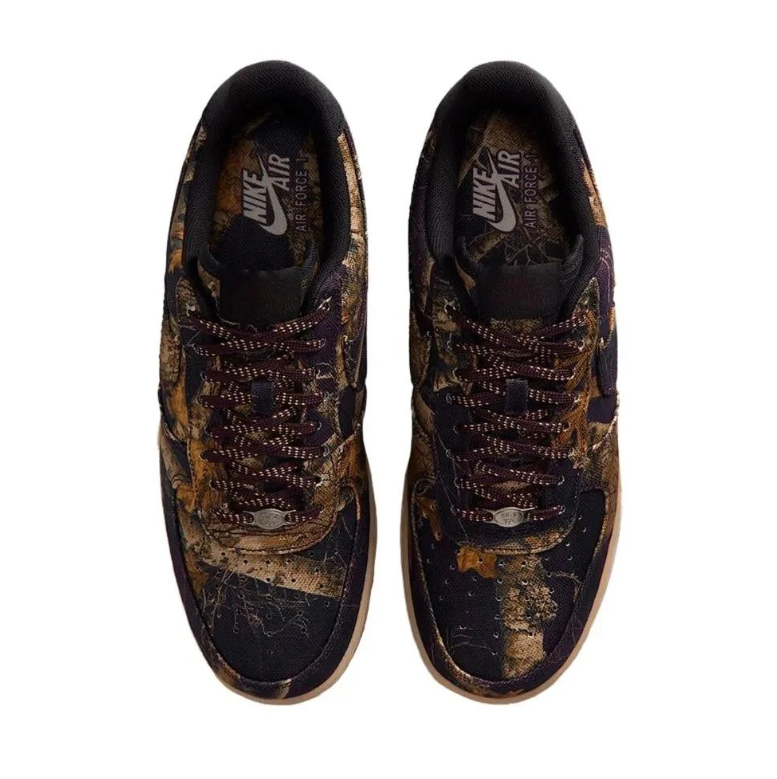 Nike Air Force 1 Low Sneakers in Woodland Camo & Tan