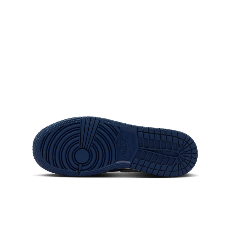 Air Jordan 1 Mid Sneakers in Navy Blue & Light Grey